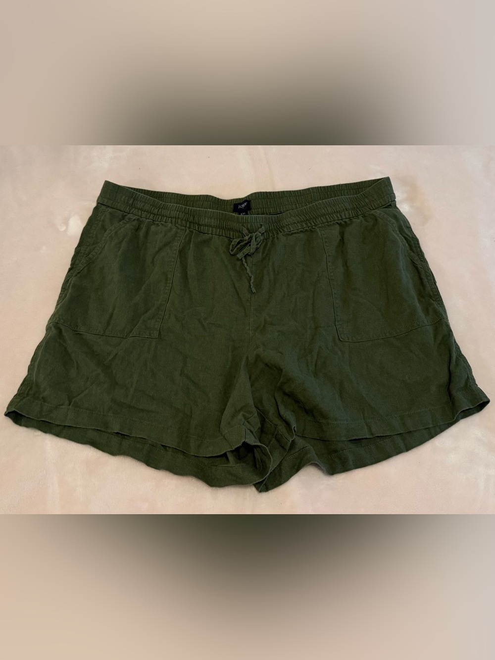 J. Crew Linen-blend Drawstring Shorts XXL